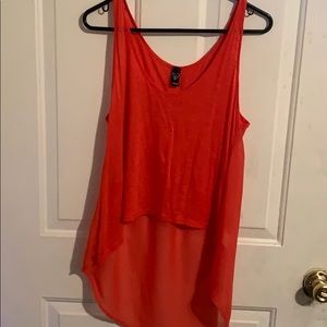 Windsor Orange Tank Top/ See- Through Back Size S